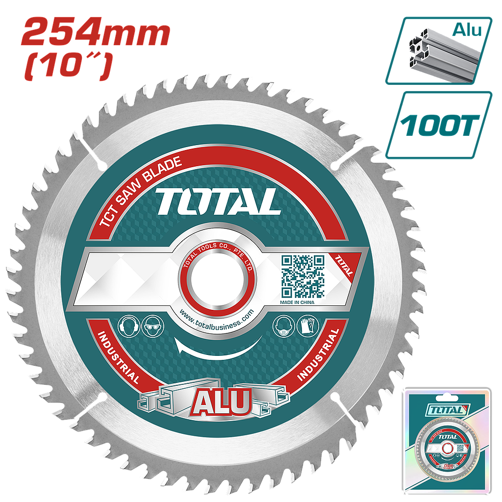 TOTAL - TAC2337210 - Disque Alu - Ø254mm 100T - Arbre: 30 25.4 et 16mm