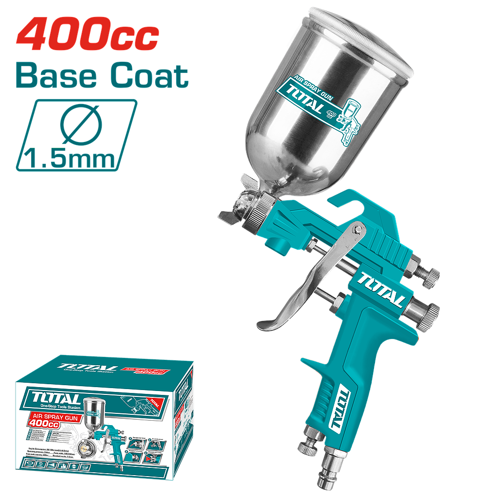 TOTAL - TAT10402 - Pistolet Peinture - Ø1.5mm 400cc