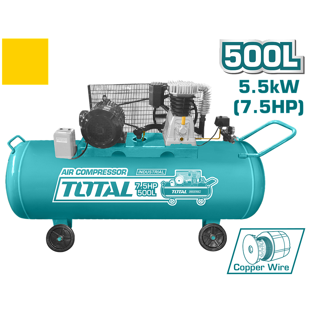 TOTAL - TC1755002 - Compresseur à air - 500L 5.5kW 7.5HP