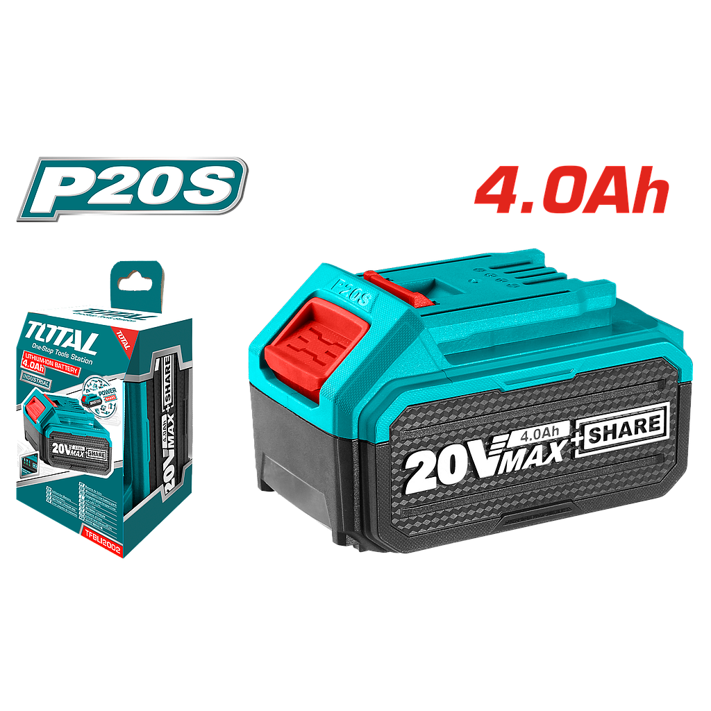 TOTAL - TFBLI2002 - Batterie Lithium 20V - 4.0 Ah