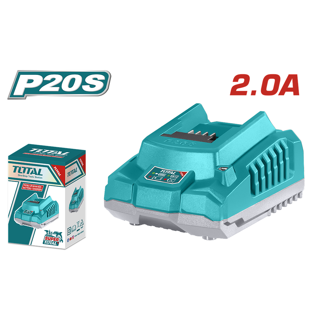 TOTAL - TFCLI2001 - Chargeur batterie 20V - 2.0Ah