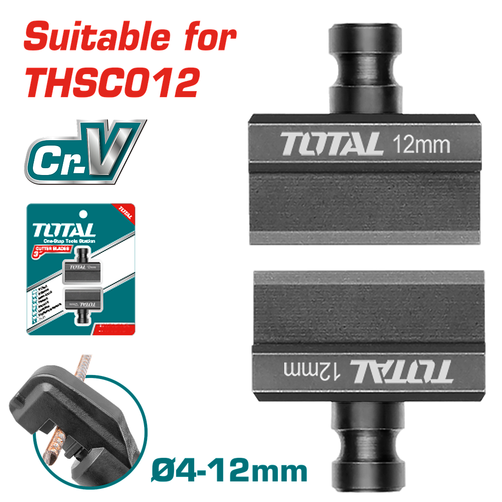 TOTAL - THSC012B - Lame Cisaille hydraulique Ø4-12mm
