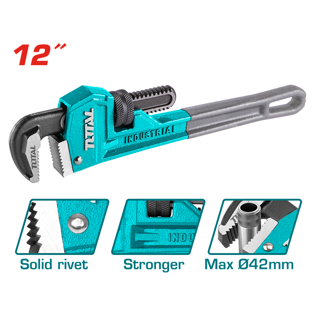 TOTAL - THT171206 - Clé à griffe 12'' Max Ø42mm
