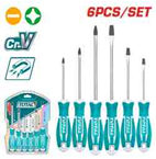 TOTAL - THT250606 - Jeu de 6 tournevis