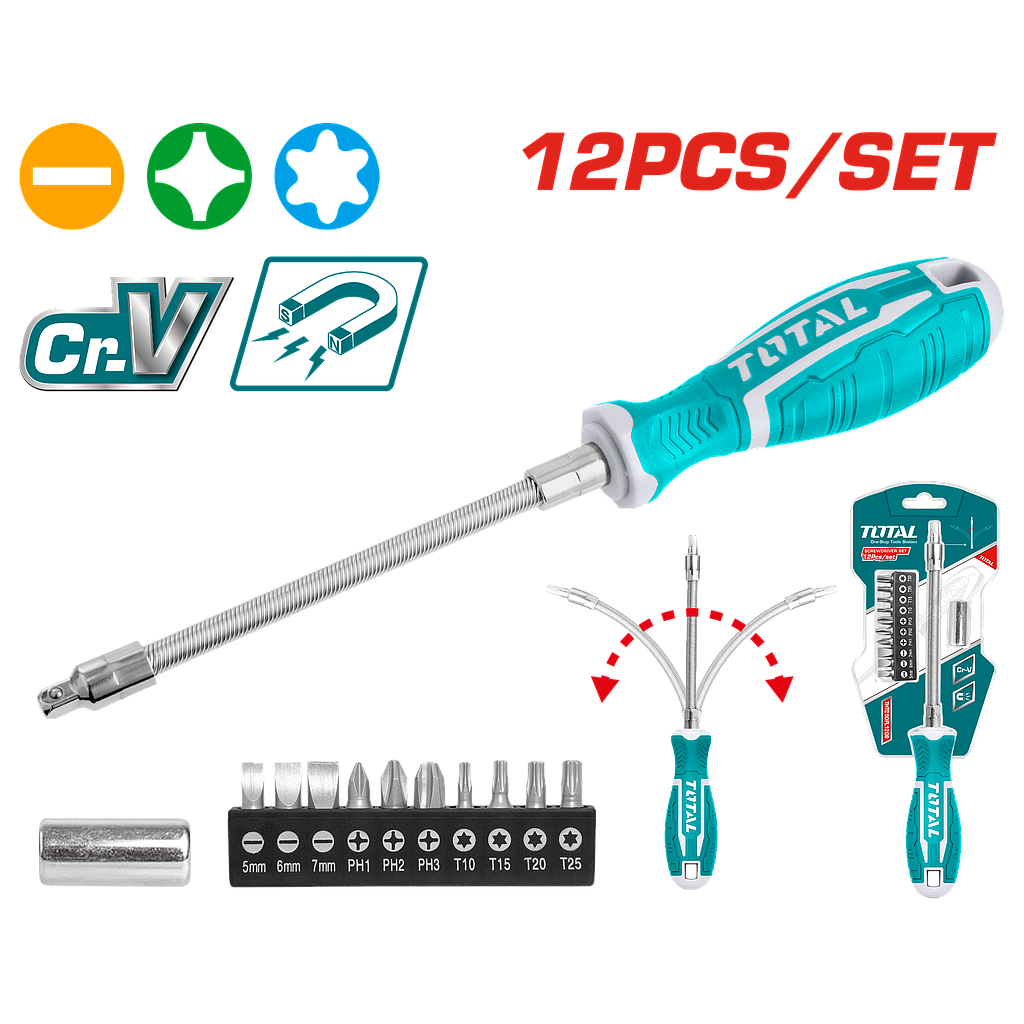 TOTAL - THT250FL1206 - Tournevis flexible