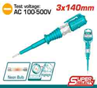 TOTAL - THT291408 - Tournevis testeur AC 100-500V - 3x140mm