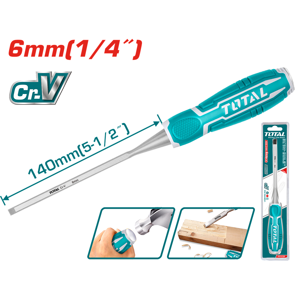TOTAL - THT4166 - Ciseau à bois 6mm