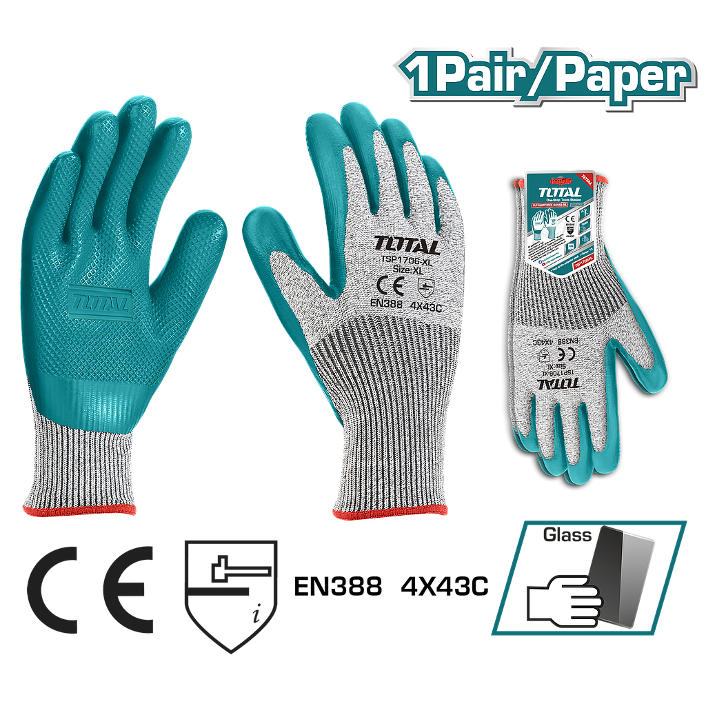 TOTAL - TSP1706-XL - Gants résistants aux coupures