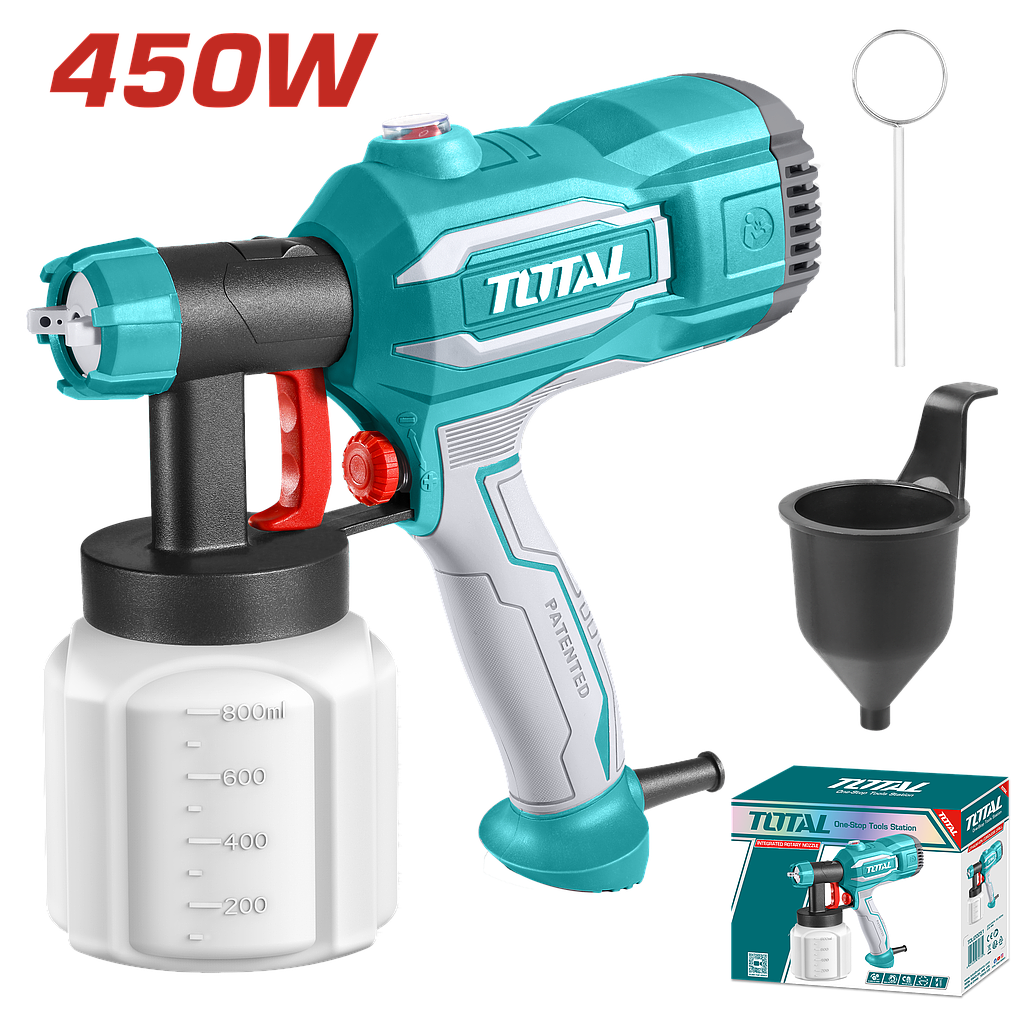 TOTAL - TT3506 - Pistolet à peinture - 450W