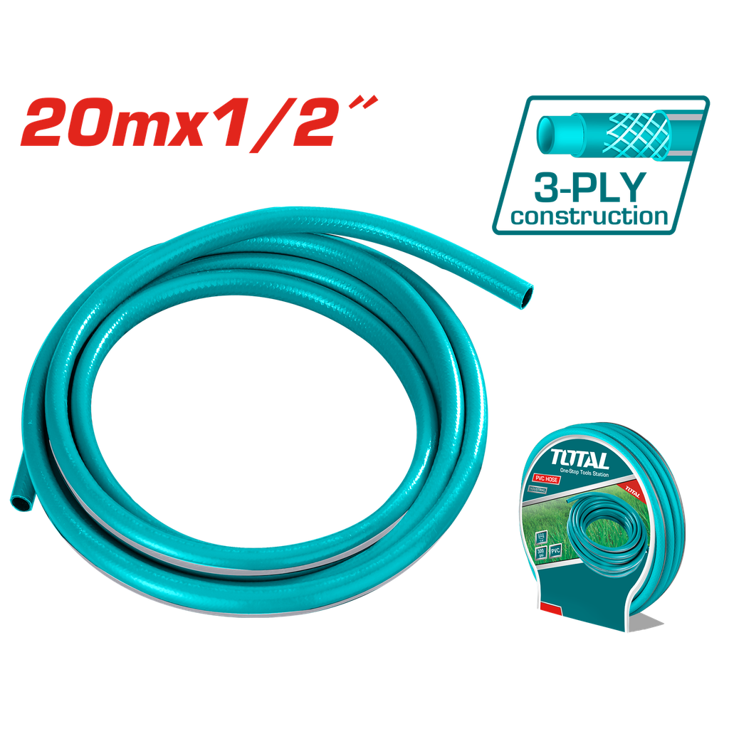 TOTAL - THPH2001 - Tuyau en PVC 1/2" - 20m