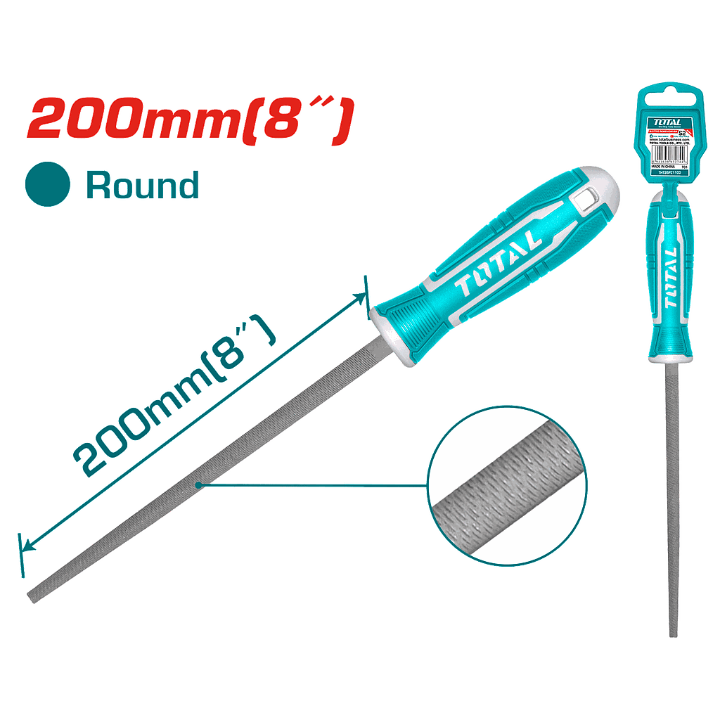 TOTAL - THT91386 - Lime ronde métal 200mm