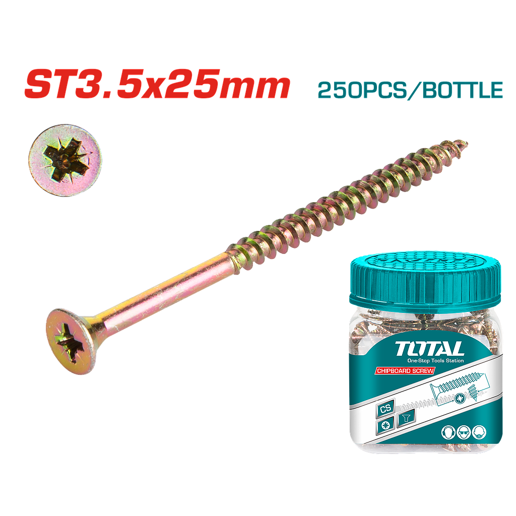 TOTAL - WJBS3502511 - Vis à contreplaque 3.5x25mm