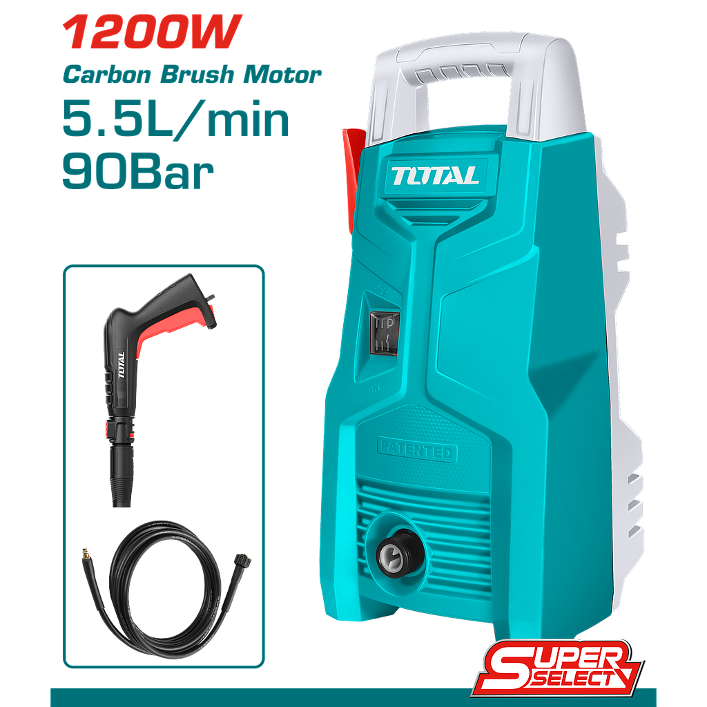 TOTAL - TGT113026 - Laveuse à pression 1200W - 90bar