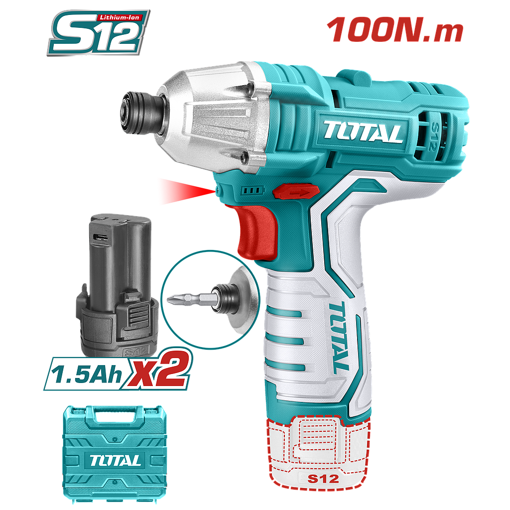 TOTAL - TIRLI1201 - Visseuse à choc 12V - 100Nm