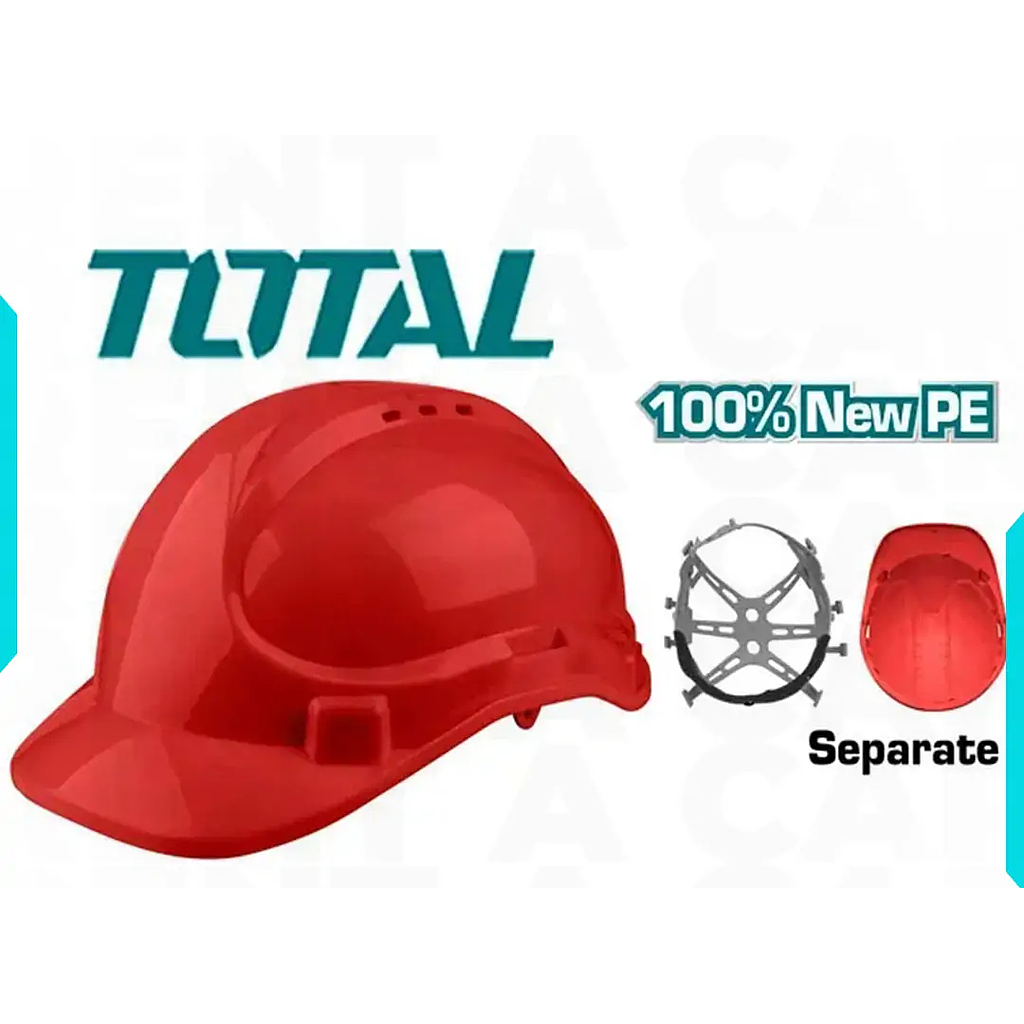 TOTAL - TSP2611 - Casque de sécurité Rouge