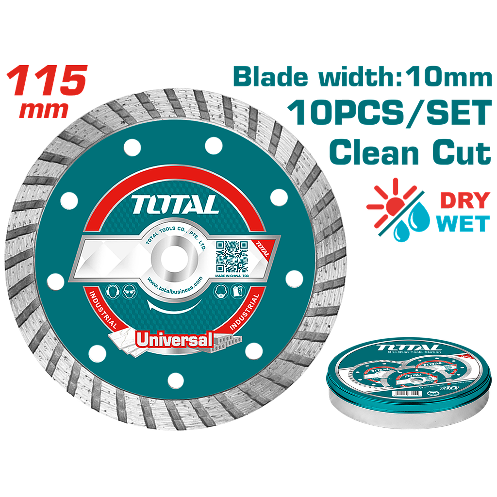 TOTAL - TAC2131153M - Disque Diamant Turbo - Ø115mm