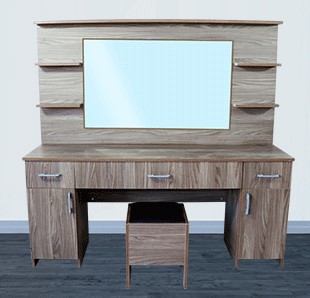 40162-3T - Coiffeuse Simple Grand Modèle 1600x1570x450