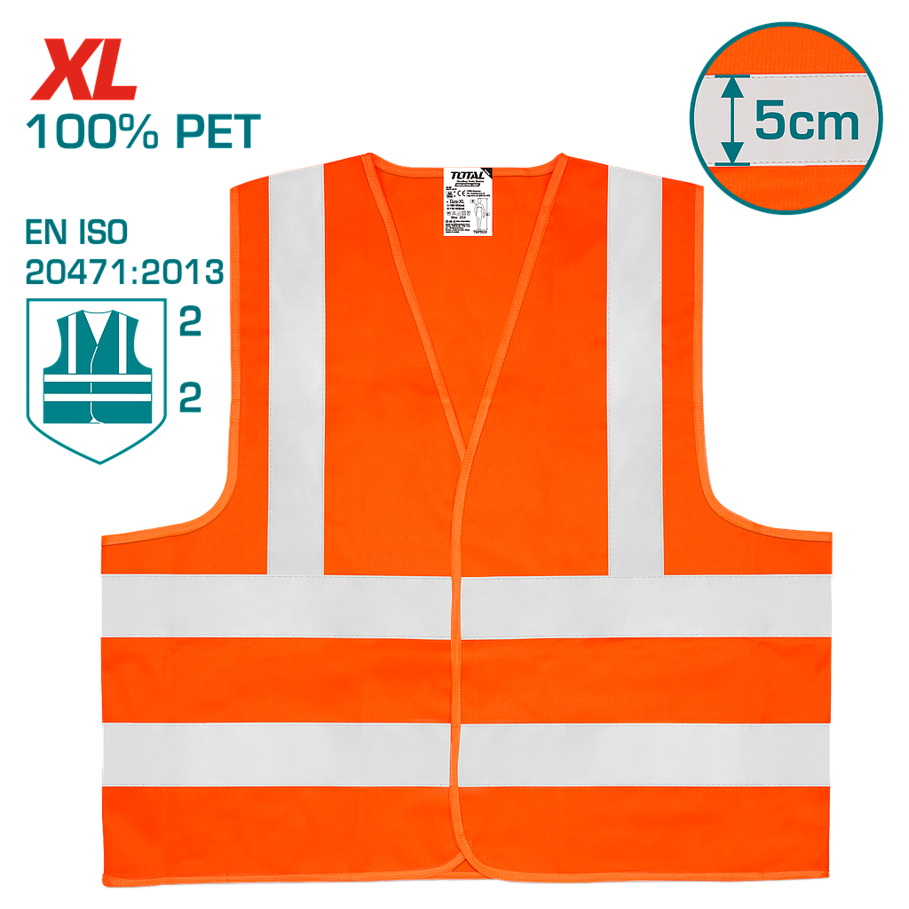 TOTAL - TSP503 - Gilet orange réfléchissant