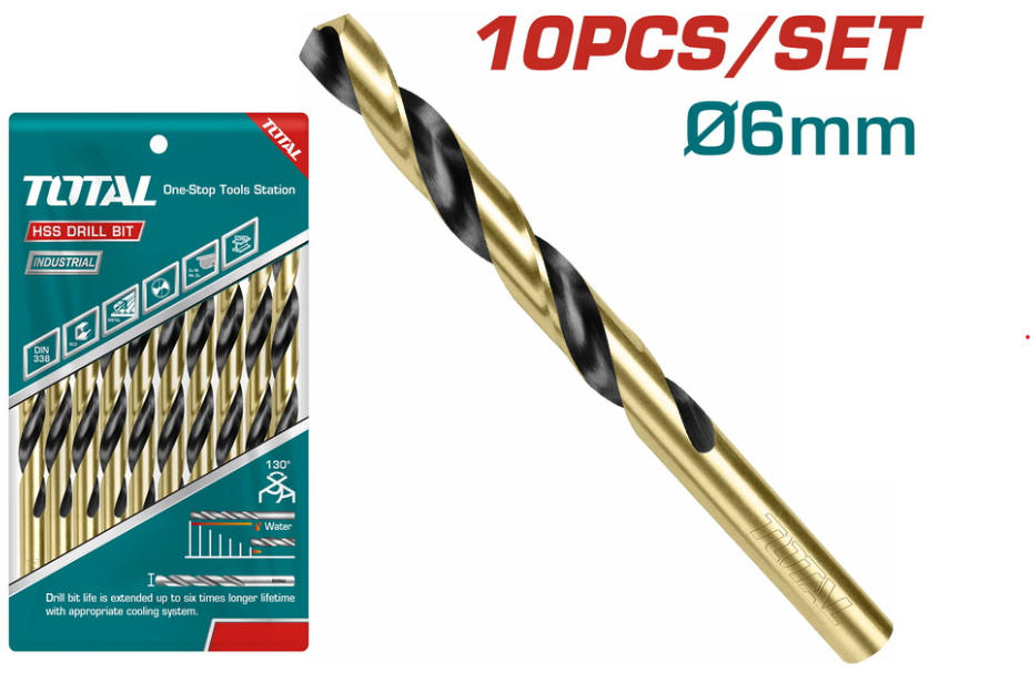 TOTAL - TAC100603 - Foret Métal - HSS Ø6mm