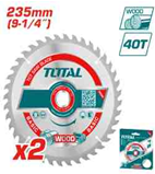 TOTAL - TAC2316252 - Disque Bois - Ø235mm 40T - Arbre: 30mm 25.4mm et 16mm
