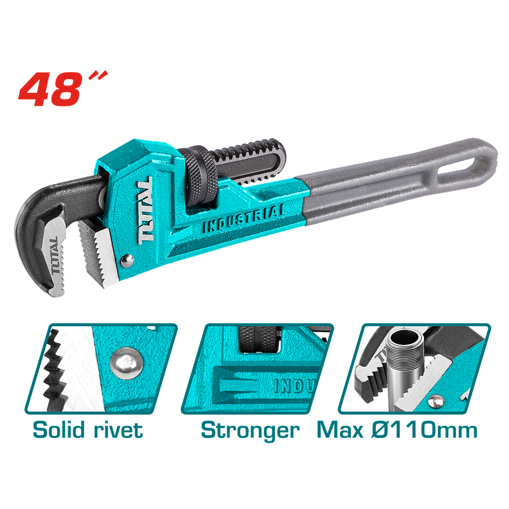 مفتاح أنابيب 48'' أقصى قطر Ø110mm
