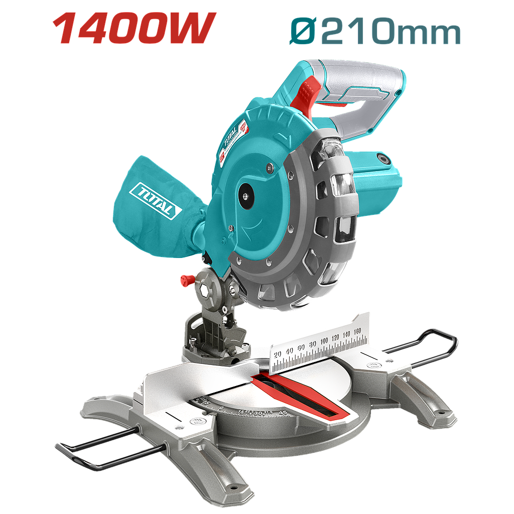 TOTAL - TS42142107 - Scie à onglet 1400W - Ø210x25.4mm
