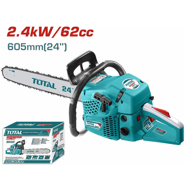 TOTAL - TG5602411 - Scie à chaîne à essence 24" - 2400W