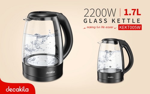 KEKT005W - Bouilloire en verre Decakila