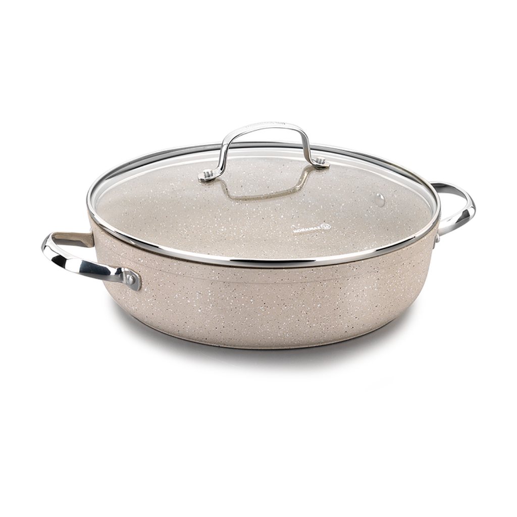 A1854 - Cocotte basse en fonte Granita Alu. 24x6.5cm
