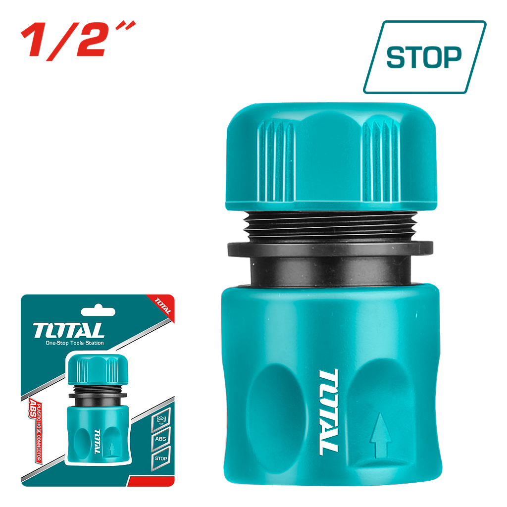 TOTAL - THHCS01121 - Connecteur de tuyau en plastique 1/2''