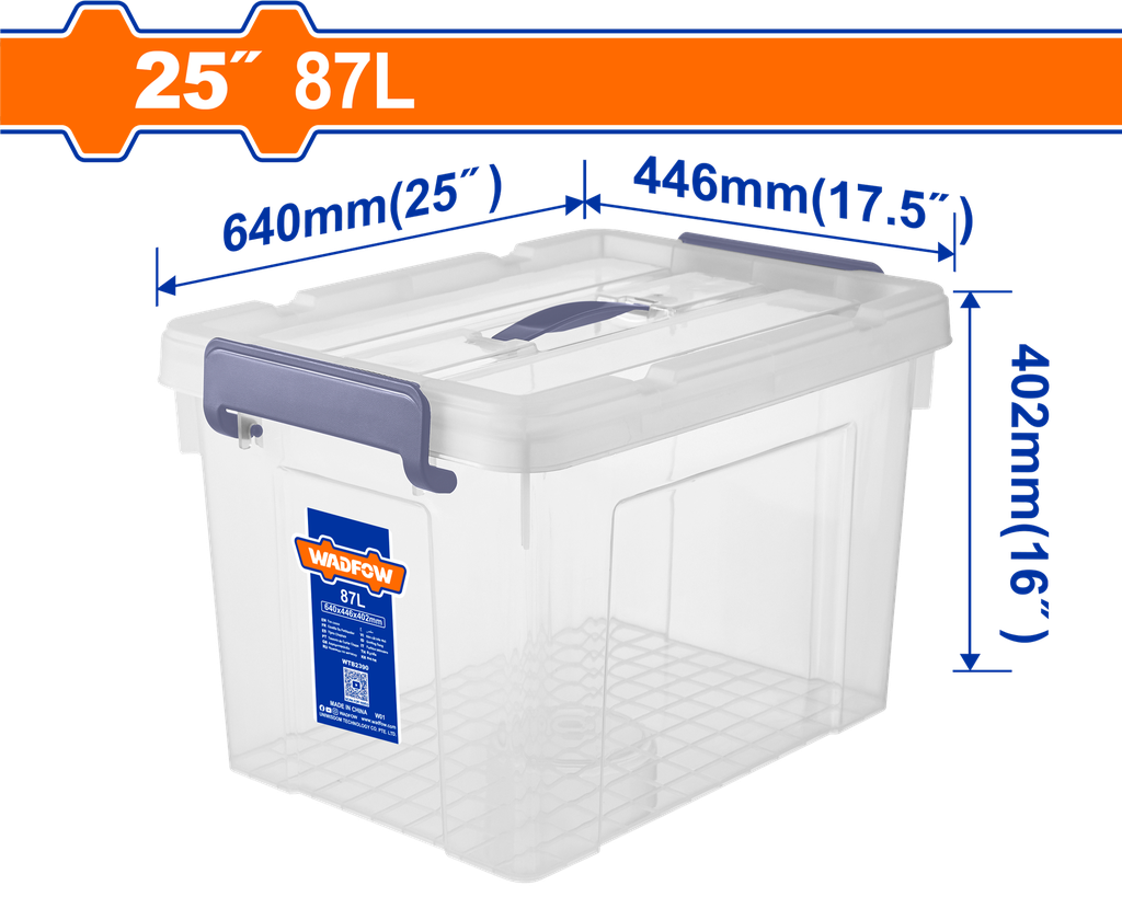 WDF - WTB2390 - Boite de rangement en plastique 87L