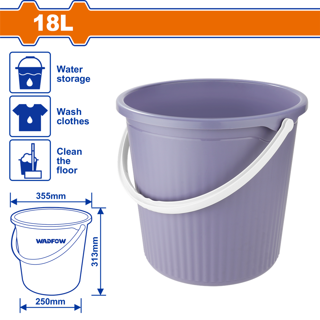 WDF - WBU1318 - Seau en plastique 18L