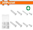 WDF - WXSCB01 - Kit assortiment de 200 vis autotaraudeuses