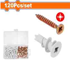 WDF - WXT1B01 - Kit de 120 vis et cheville pour panneau d'aggloméré