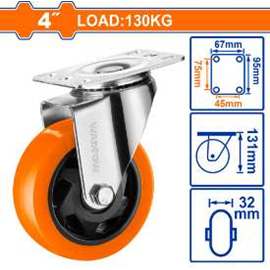 WDF - WJL2342 - Roue pivotante de 4" Charge 130kg