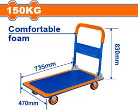 WDF - WWB1315 - Chariot à plateforme diable pliable 150kg