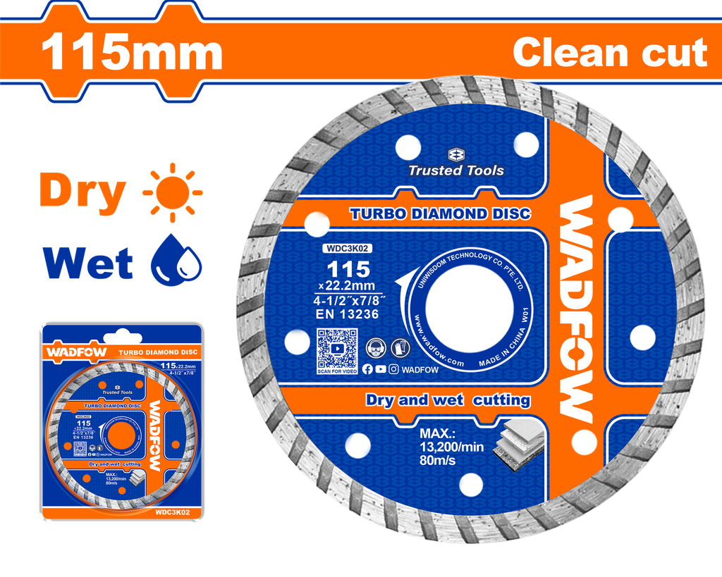 WDF - WDC3K02 - Disque diamant turbo Ø115mm