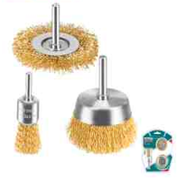 TOTAL - TAC310031 - Ensemble de 3 brosses métalliques