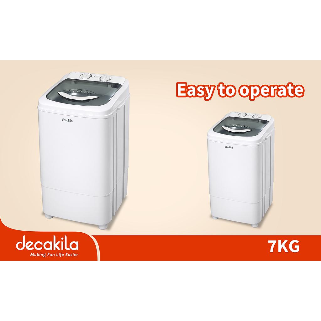 DECAKILA - KEDM004W - Lave-linge - semi-automatique - une cuve - 7kg