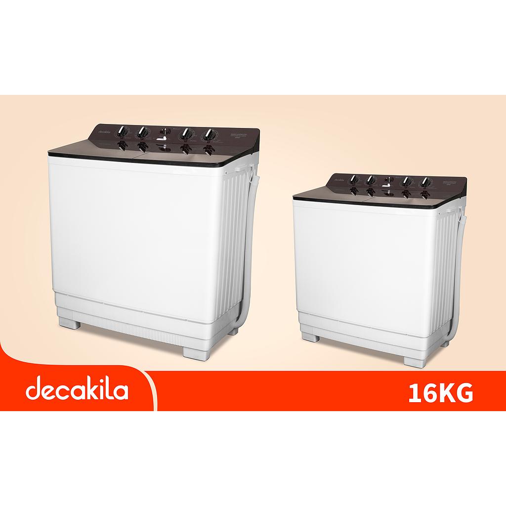 DECAKILA - KEDM002W - Lave-linge - 2 cuve - semi-automatique - 16kg