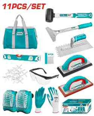TOTAL - THKTTS1106 - Ensemble d'outils de carrelage