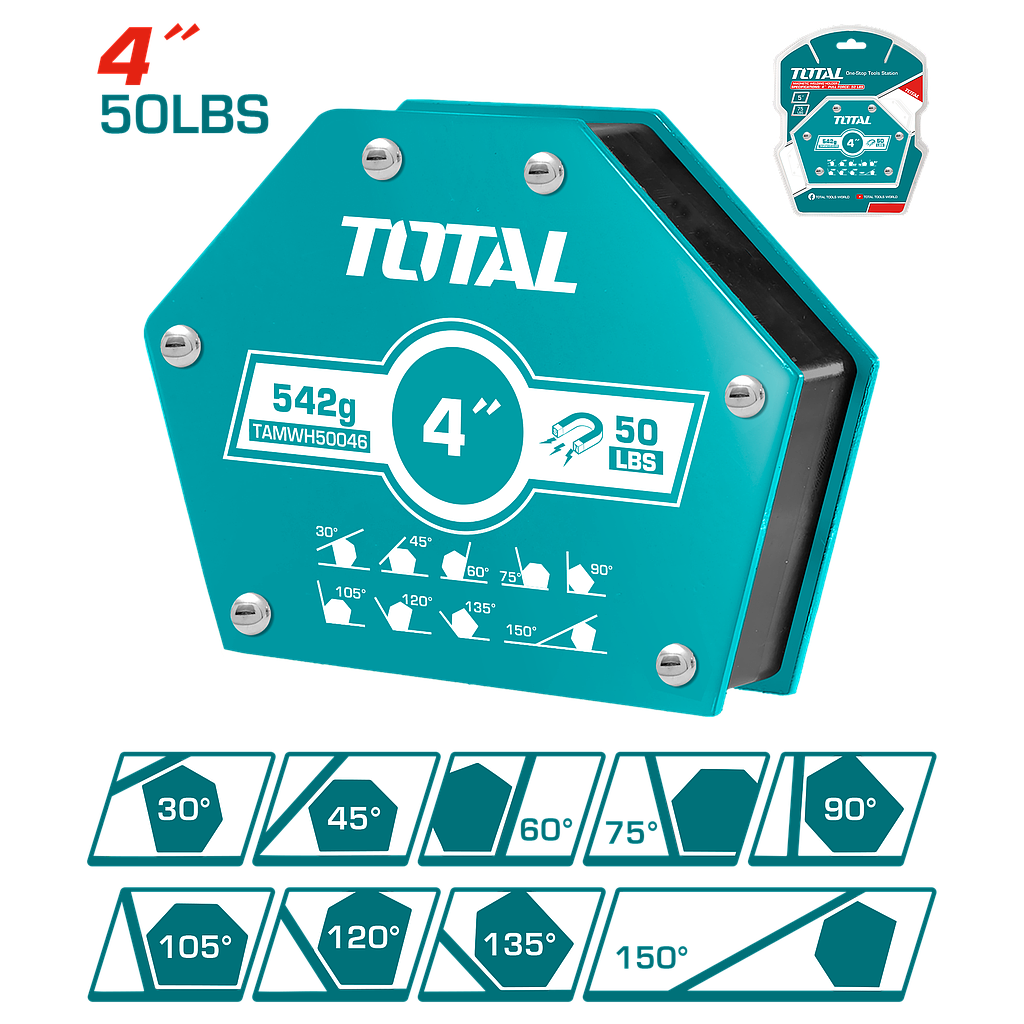 TOTAL - TAMWH50046 - Équerre de Soudure Multi angle - 4"