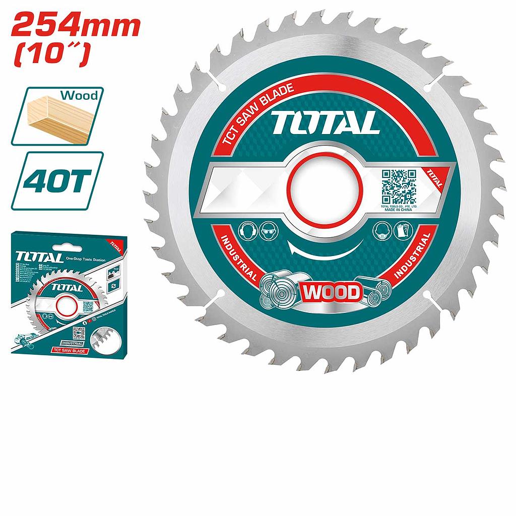 TOTAL - TAC231725 - Disque bois - Ø254mm 40T - Arbre: 30mm 25.4mm et 16mm