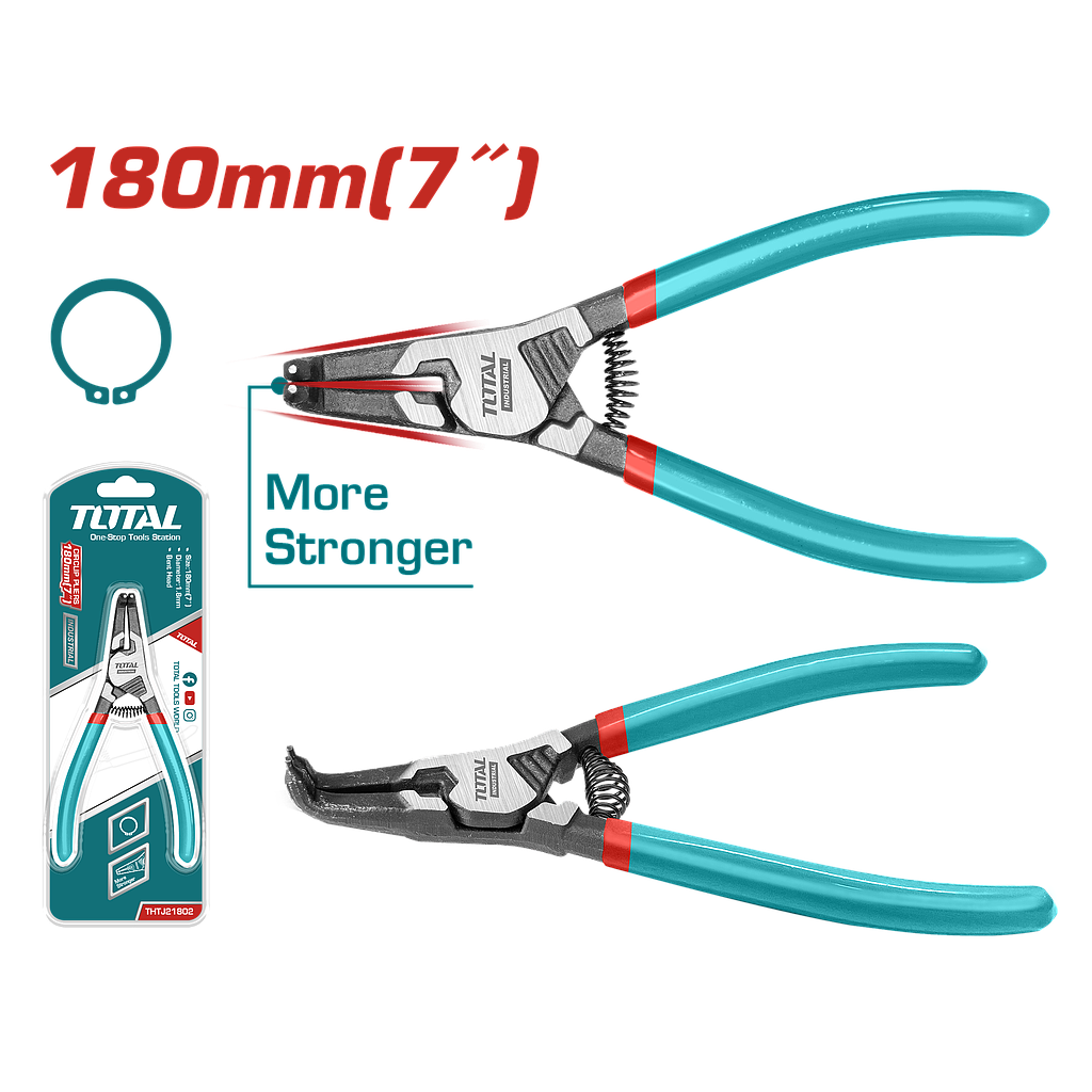 TOTAL - THTJ21802 - Pince à circlips extérieure becs 7"