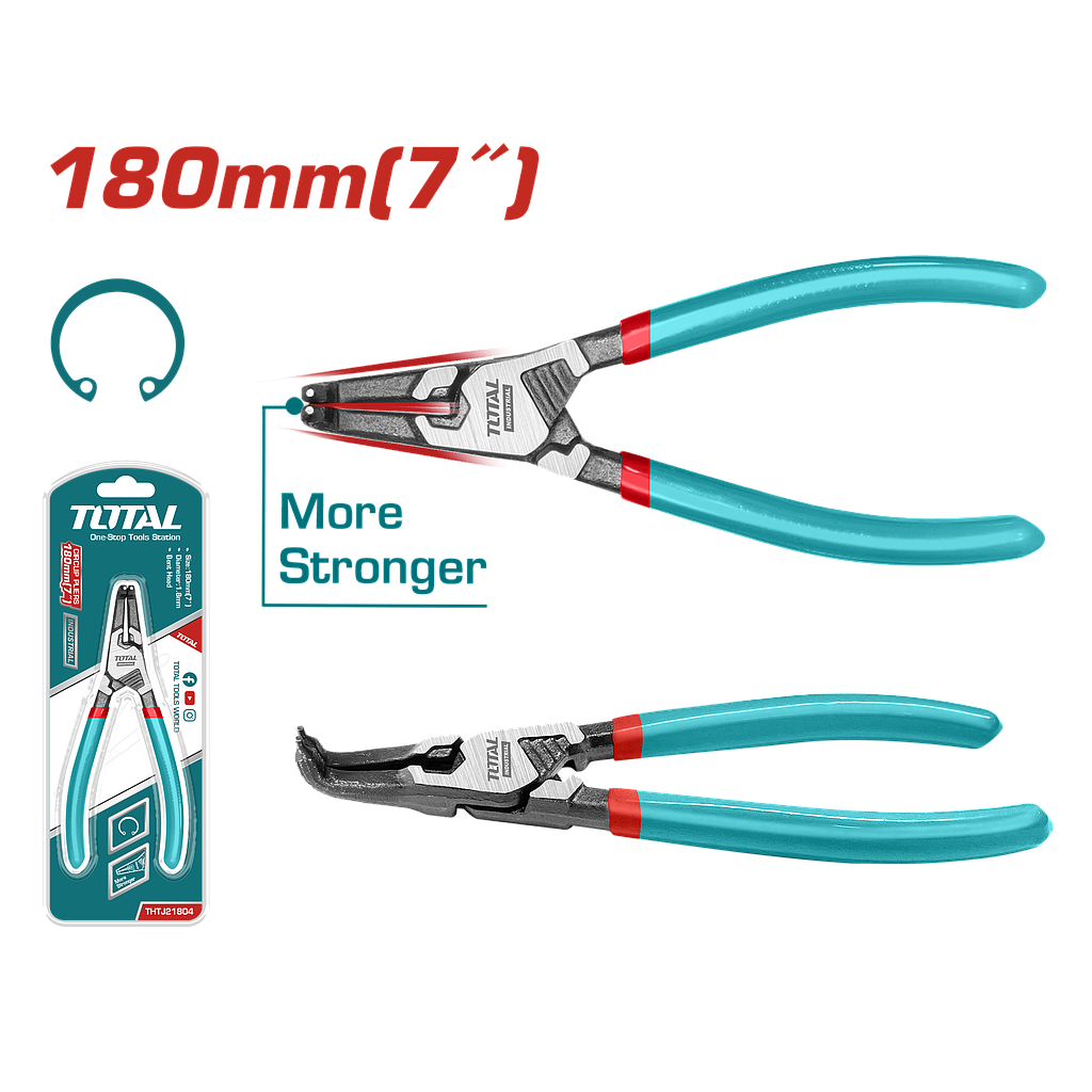 TOTAL - THTJ21804 - Pince à circlips intérieur becs 7″