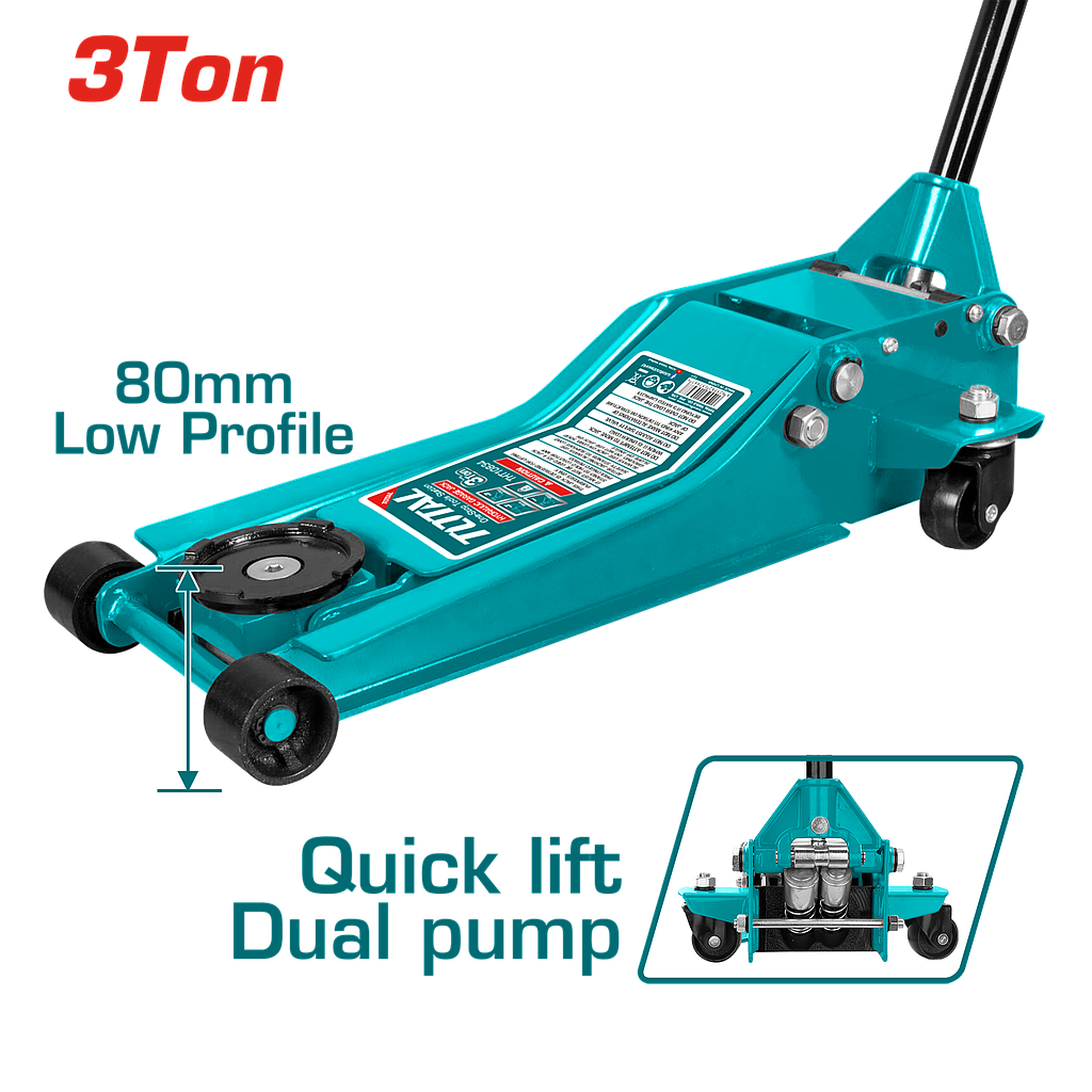 TOTAL - THT10834 - Cric hydraulique rouleur 3T