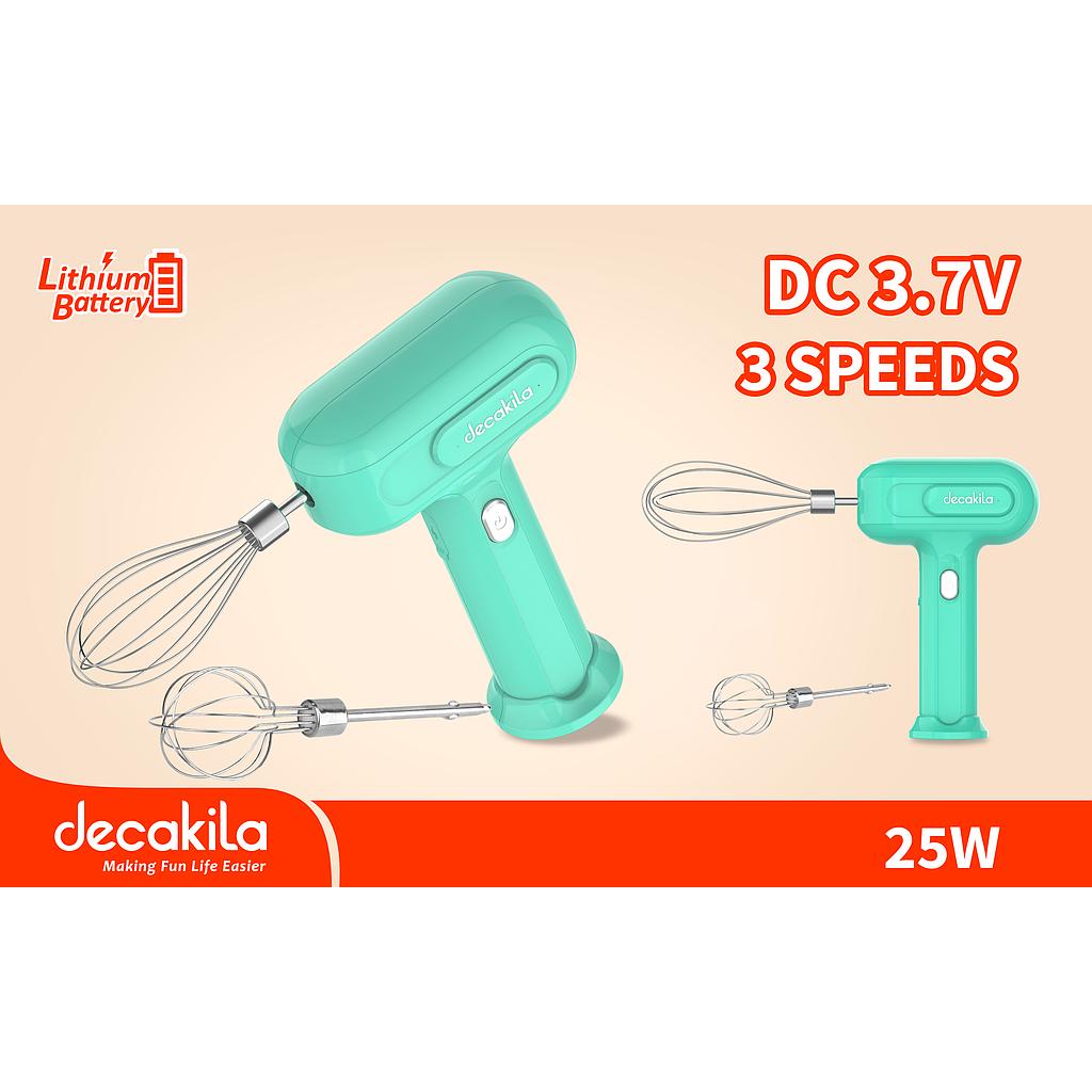 DECAKILA - KMMX018V - Batteur Électrique Sans Fil 3 vitesses - 25W