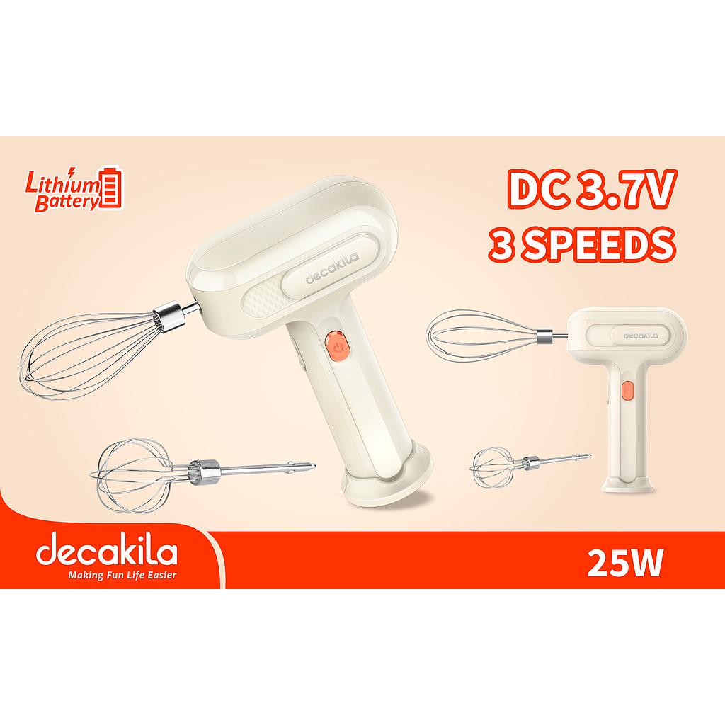 DECAKILA - KMMX018W - Batteur Électrique Sans Fil 3 vitesses - 25W