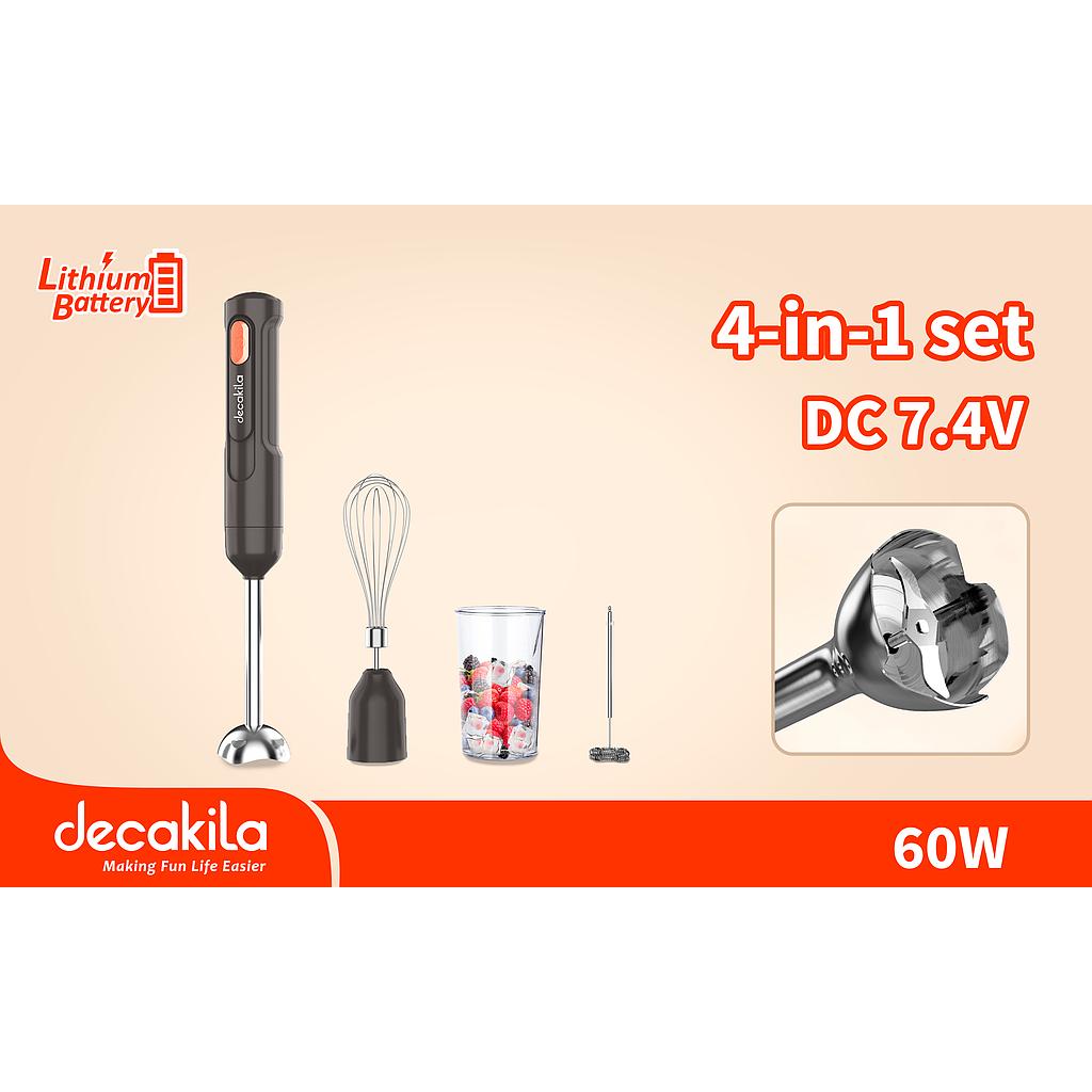 DECAKILA - KMJB041G - Mixeur plongeant sans fil 4 en 1 - 60W