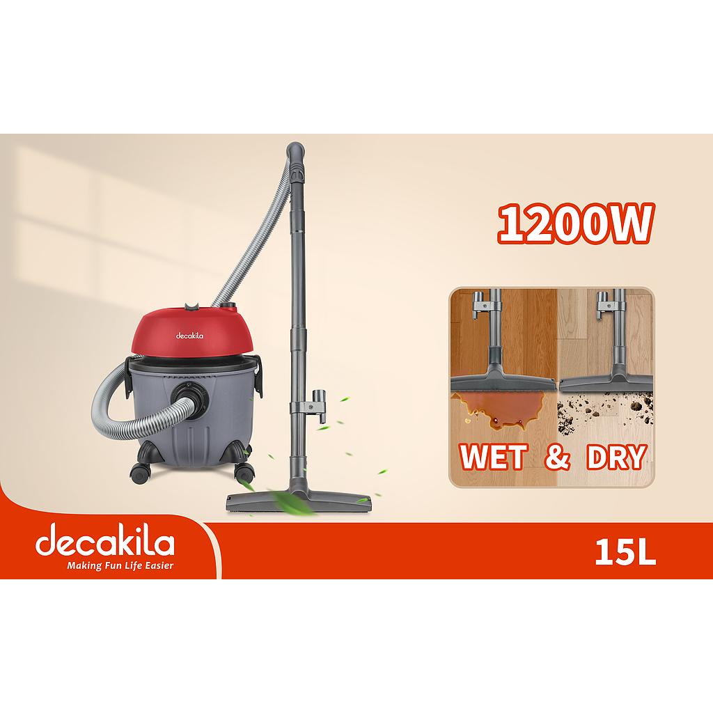 DECAKILA - CEVC004B - Aspirateur sec/humide 15L